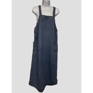 Paul Harris Denim VTG Y2K 90's Women's Size S Overall Jean Jumper Dress Pockets